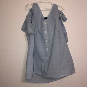 Stripped muscle cut blouse